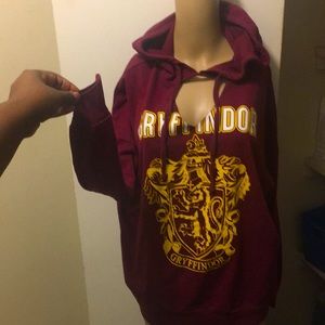 Women’s Harry Potter Burgundy Red Yellow Sweatshirt Top